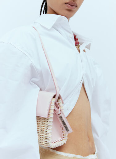 Le Bambino Long Osier Shoulder Bag Jacquemus Le Bambino Long Osier Shoulder Bag Pink jac0254071