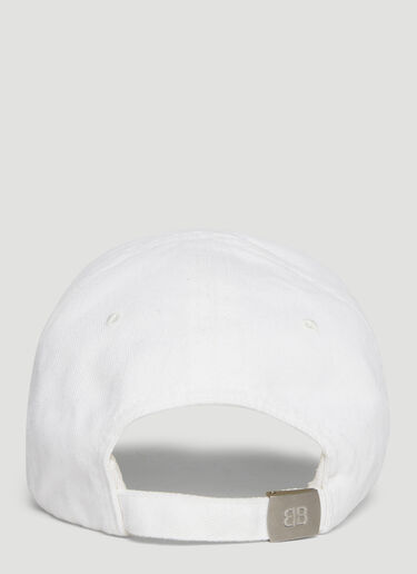 Balenciaga Paris 刺绣棒球帽 白 bal0148028