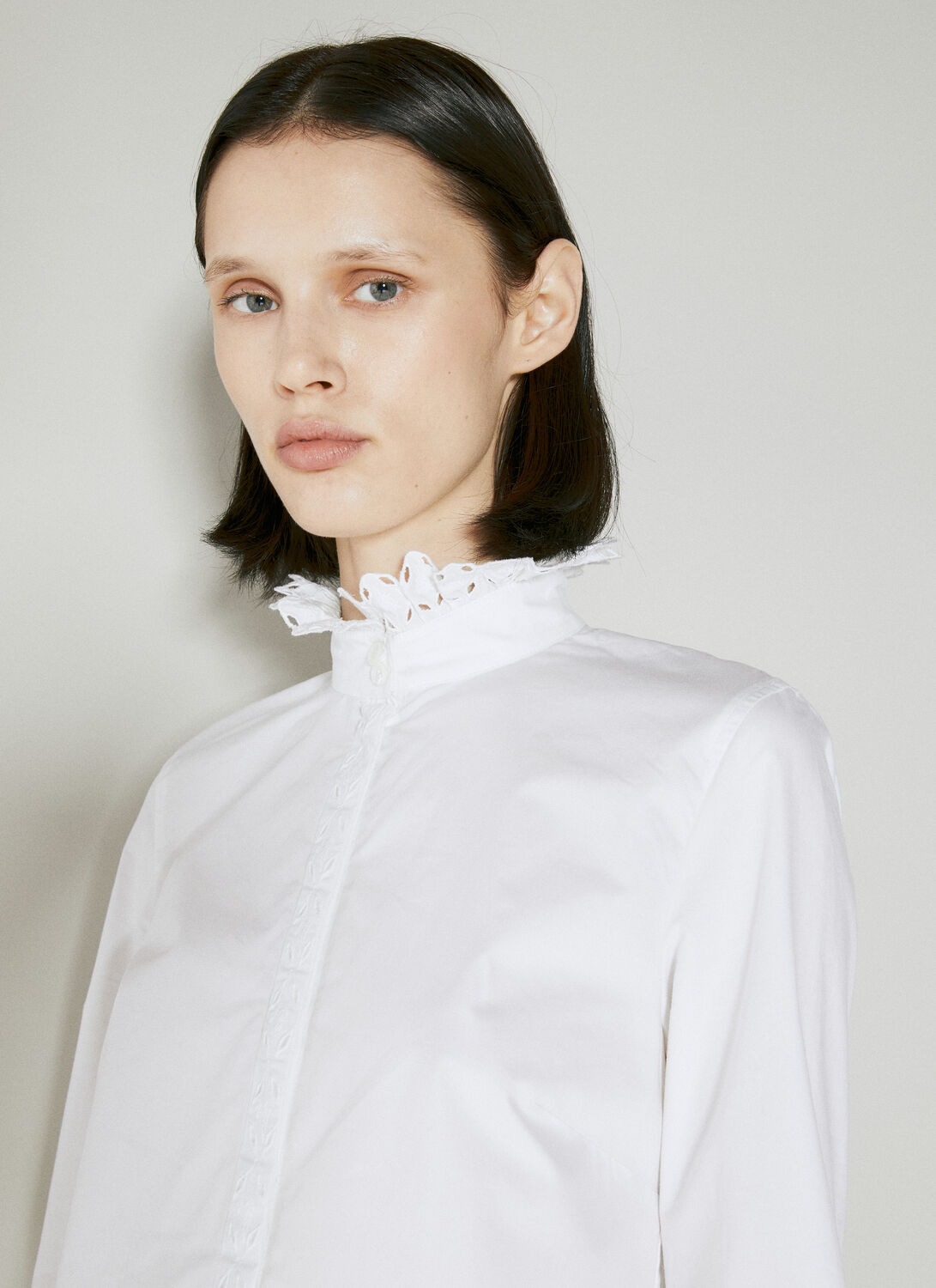 Rabanne Broderie Anglaise Shirt In White