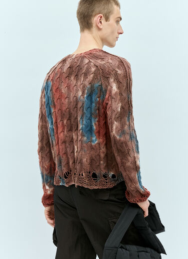 Acne Studios Tie-Dye Cable Knit Sweater Brown acn0154020