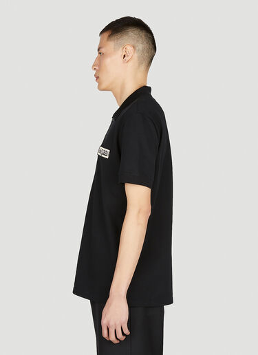 Alexander McQueen 로고 패치 폴로 셔츠 블랙 amq0152008
