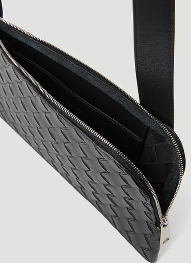 Bottega Veneta Intreccio Pouch Crossbody Bag Black bov0153049