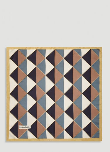 Striped Triangle Silk Scarf Saint Laurent Striped Triangle Silk Scarf Multicolour sla0251193