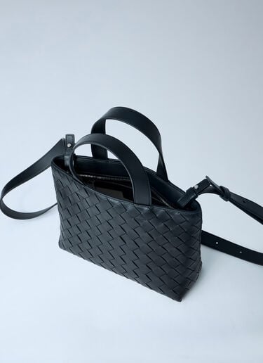 Bottega Veneta Mini Intrecciato Zipped Tote Bag Black bov0163005