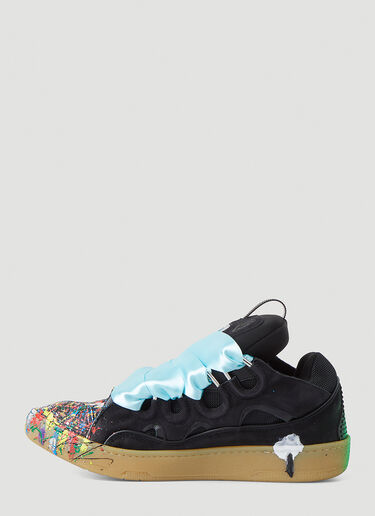 Lanvin x Gallery Dept. Men's Paint Splatter Curb Sneakers in Black | LN-CC®