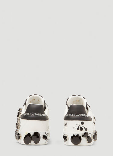 Dolce & Gabbana Portofino 斑马运动鞋 白 dol0249073