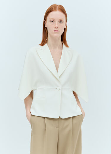 Max Mara 卡迪礼服夹克  白色 max0256043