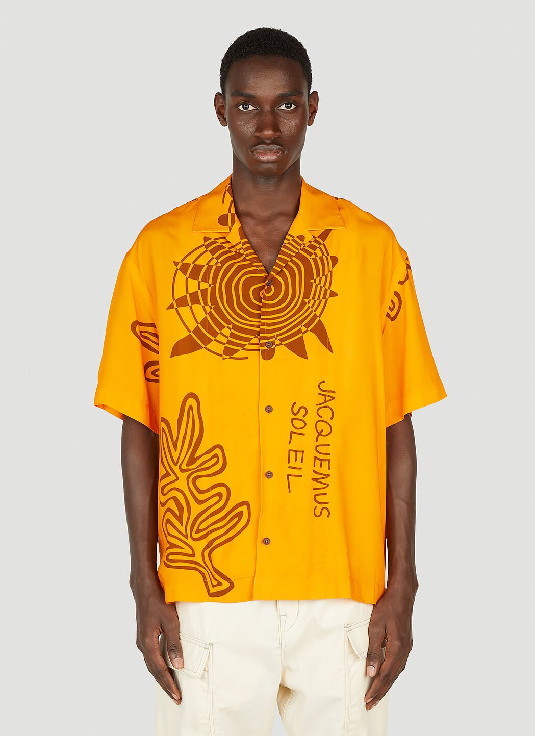Jacquemus La Chemise Jean Shirt in Orange LN CC