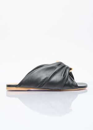 Max Mara Corner Leather Flats Beige max0257044