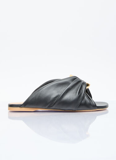 JW Anderson Corner Leather Flats Black jwa0255004