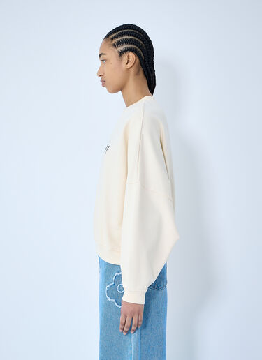 Marni Logo Print Sweatshirt Beige mni0259002