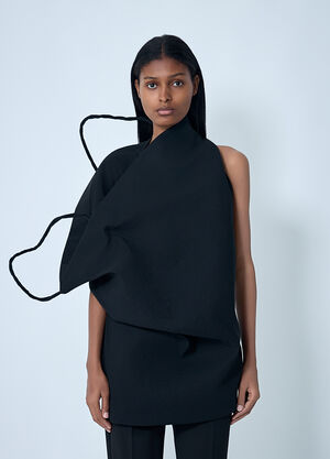 Issey Miyake Paper Tote Bag Top Black ism0262006