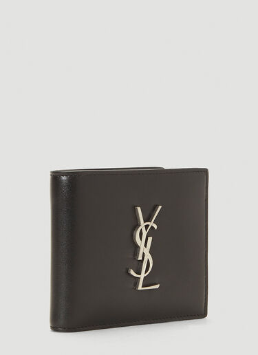 Saint Laurent Cassandre Bi-Fold Wallet Black sla0136055