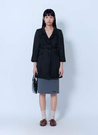 LN-CC® - Miu Miu: Straight Hem Midi Skirt - Grey Miu Miu Straight Hem Midi Skirt Grey miu0266121