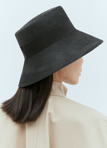 Max Mara Woven Bucket Hat Black max0256038