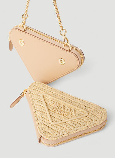 Prada Triangle Chain Wallet Natural pra0252033