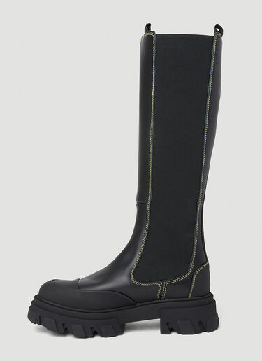 GANNI 及膝切尔西靴 黑色 gan0253089