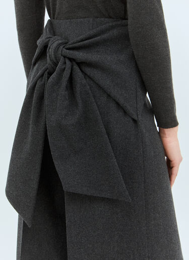 Max Mara 阔腿羊毛毡裤 灰色 max0258043