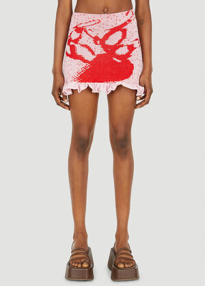 LOUISE LYNGH BJERREGAARD Ruffle Trim Mini Skirt Pink llb0248007