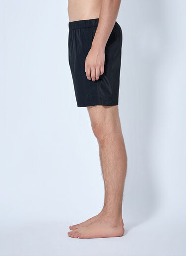 LN-CC® - Moncler: Elasticated Waist Swim Shorts - Black Moncler Elasticated Waist Swim Shorts Black mon0165037