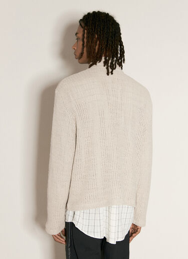 Our Legacy Shrunken Zip-Up Knit Cardigan Grey our0157009