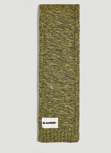 Jil Sander+ 厚实多色股线围巾 绿色 jsp0153009