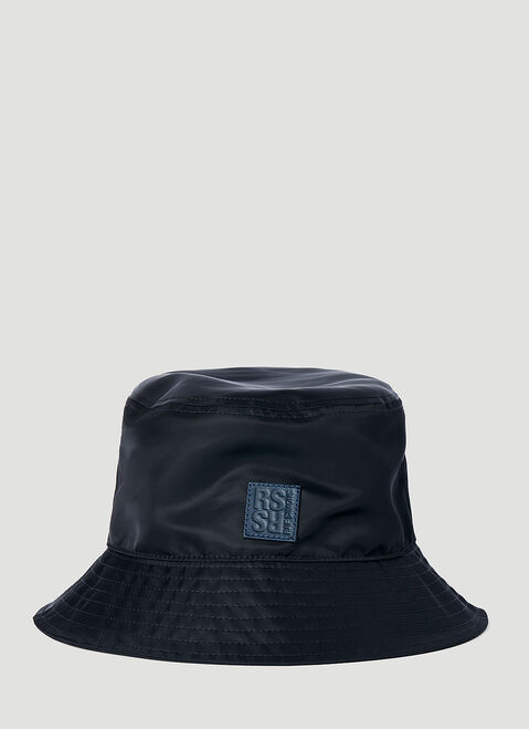 Raf Simons Logo Patch Bucket Hat Navy raf0152013