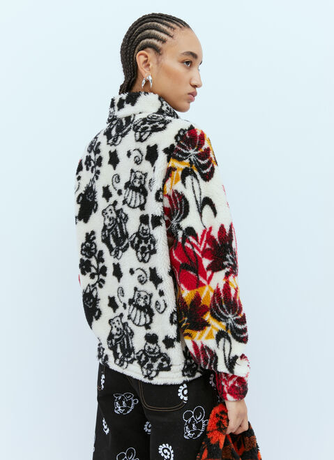 Chopova Lowena Dance Party Soft-Fleece Jacket Black cho0254006