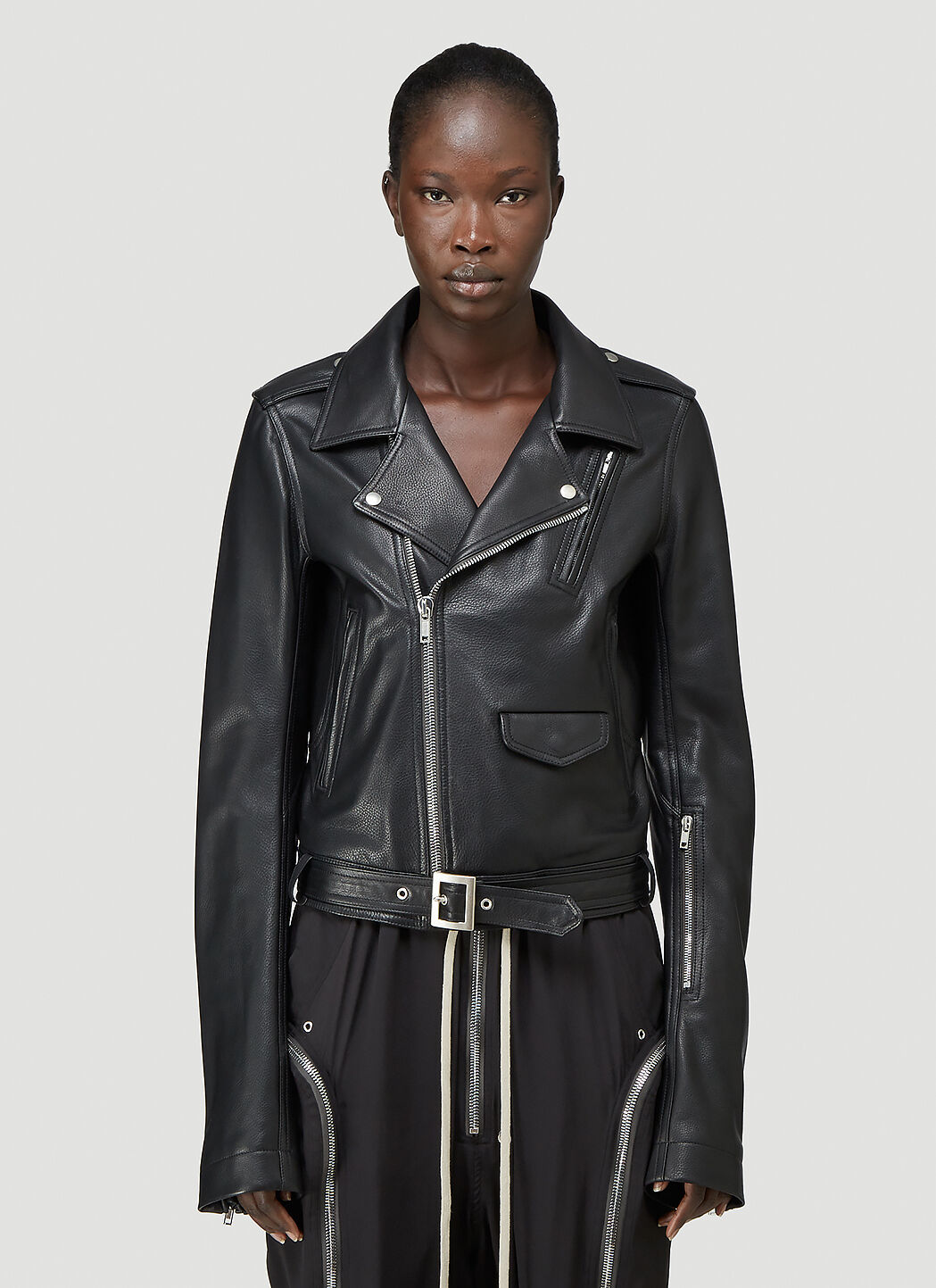 Rick owens leather shop jacket