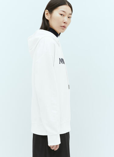 Moncler Logo Embroidery Hooded Sweatshirt White mon0255034