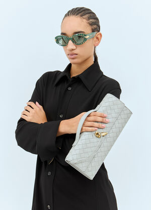 Bottega Veneta Long Andiamo Clutch Grey bov0258014