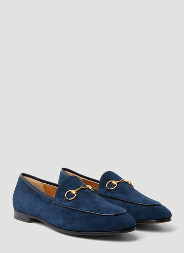 Gucci Jordaan Suede Loafers Blue guc0253099
