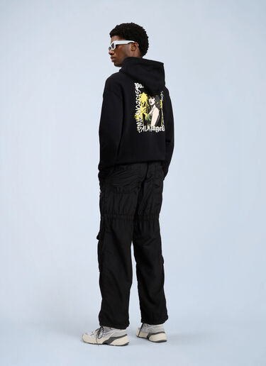 Palm Angels Curved Logo Draws Cargo Pants Black pma0164137