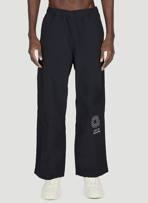 Lack of Guidance Logo Embroidery Track Pants Red log0152005