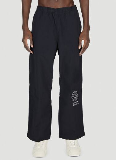 Lack of Guidance Logo Embroidery Track Pants Black log0152002