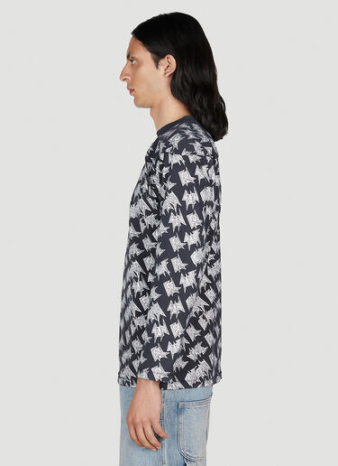 ERL Logo Print Long Sleeve T-Shirt Black erl0152016