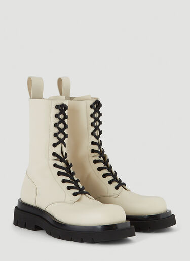 Lug Lace-Up Boots Bottega Veneta Lug Lace-Up Boots Cream bov0250050