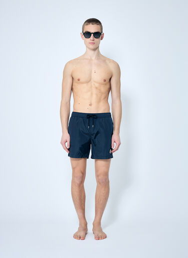 Moncler Logo Patch Swim Shorts Navy mon0159042
