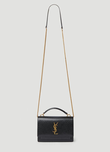 Saint Laurent Sunset Satchel Handbag Black sla0251067