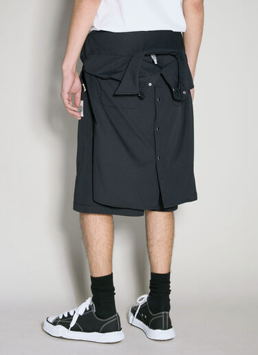 Maison Mihara Yasuhiro Shirts Combination Shorts Black mmy0156016