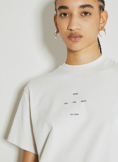 Song for the Mute ロゴプリントTシャツ ホワイト sfm0254009
