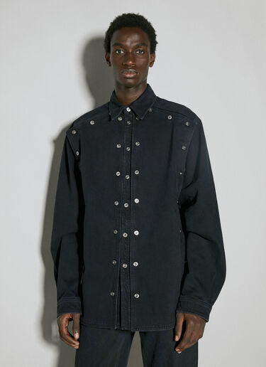 Y/Project Evergreen Snap Off Denim Shirt Black ypr0354003