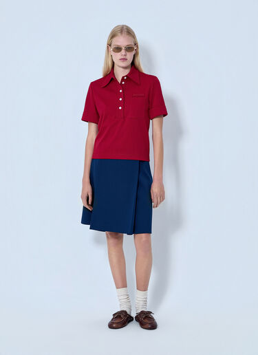 Miu Miu Jersey Polo Shirt Red miu0264106