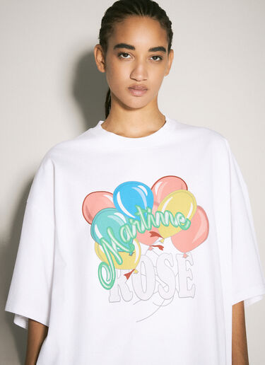 Martine Rose Oversized Graphic T-Shirt White mtr0358007