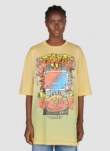 Acne Studios Screen Print T-Shirt Yellow acn0351013