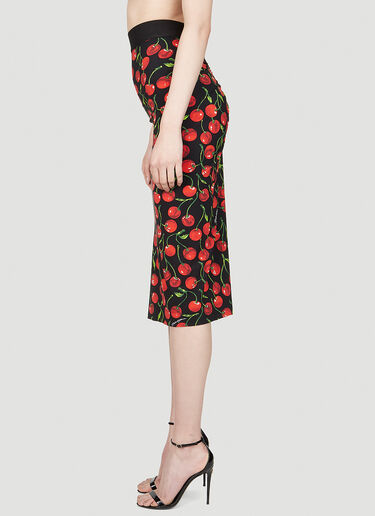 Cherry Pencil Skirt Dolce & Gabbana Cherry Pencil Skirt Red dol0253009