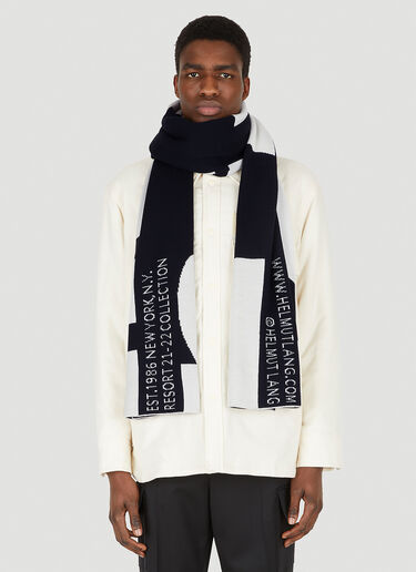 Helmut Lang Monochrome Logo Scarf Black hlm0147008