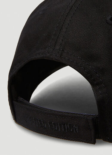 VETEMENTS 徽标刺绣棒球帽 黑 vet0350002