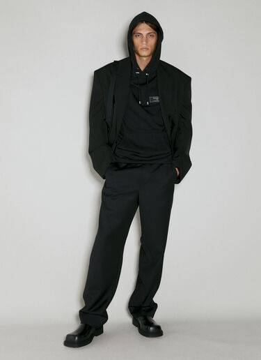 ロゴパッチフード付きスウェットシャツ Balmain ロゴパッチフード付きスウェットシャツ ブラック bln0154002