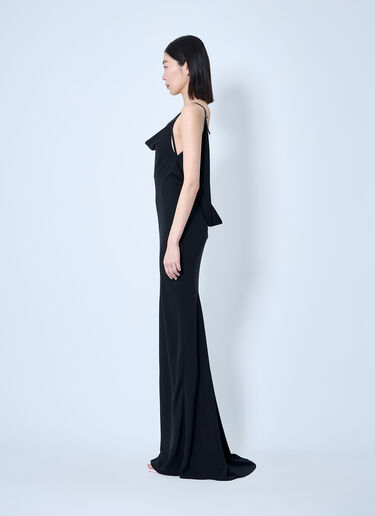 Mugler Crepe Maxi Dress Black mug0259003